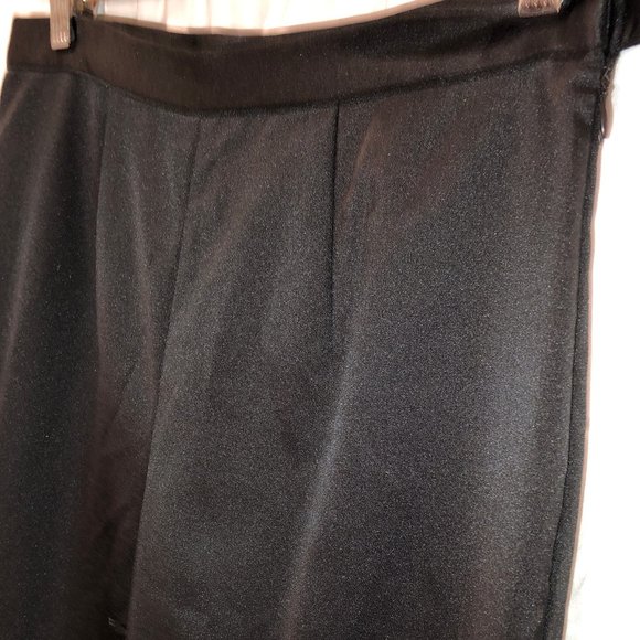 chetta b Evening Bergdorf Goodman black satin HOLIDAY pants GORGEOUS 8 - Picture 4 of 4